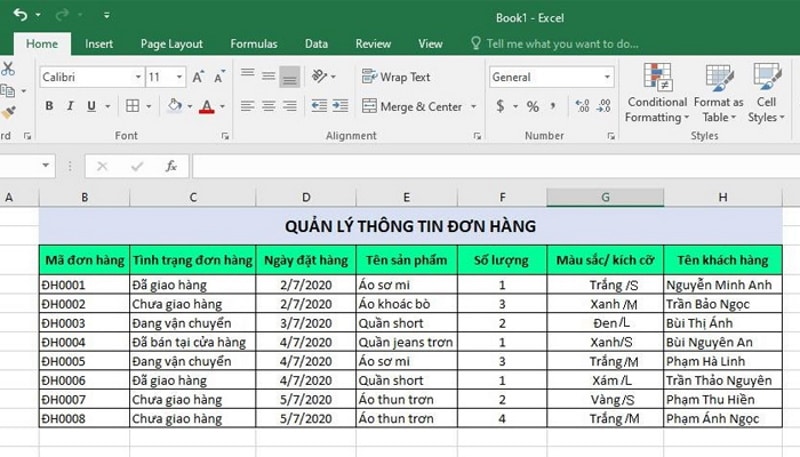 Bảng tính không được kết nối với phần mềm quản lý khác